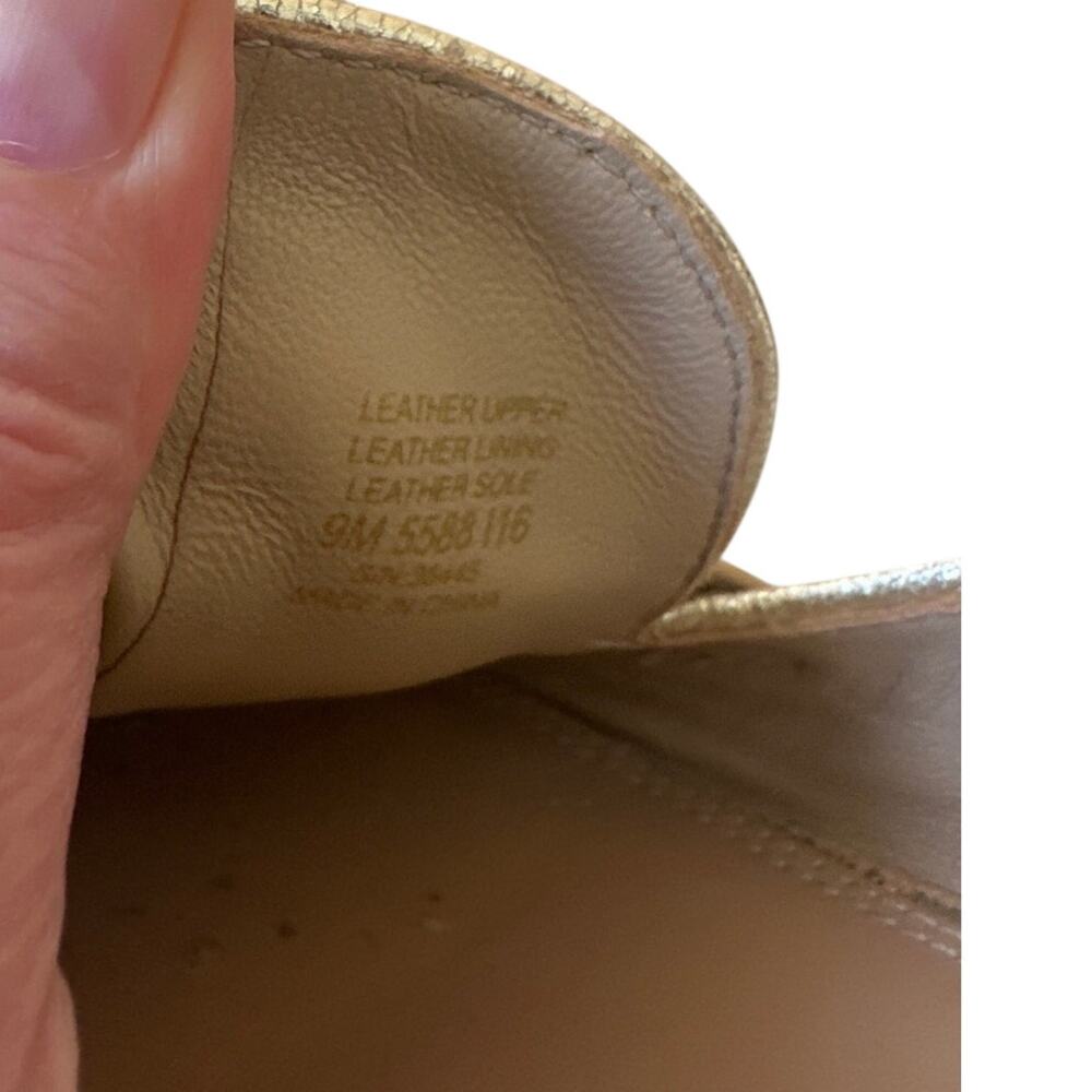 Tory‎ Burch Gemini Link Metallic Gold Loafers 9 - Picture 6 of 13